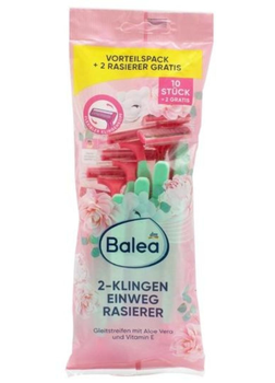 Станки для гоління Balea 2 леза 10+2 шт