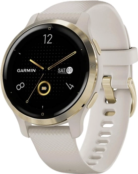 Спортивний годинник Garmin Venu 2S Light Gold Bezel with Light Sand Case and Silicone Band (010-02429-11)