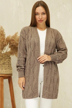 Женский вязаный кардиган MarSe 227 46-54 кофе (227 кофе)