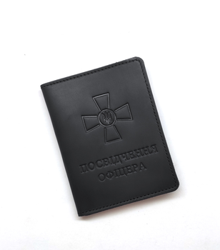 Шкіряна обкладинка на Посвідчення офіцера DNK-Officer-doc-H-col.J чорний