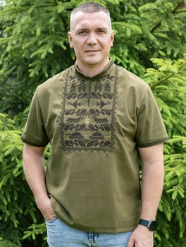 Чоловіча вишиванка V&V Захисник XL Хакі (470115193-022)