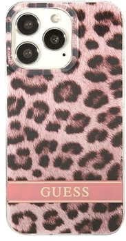 Etui plecki Guess Leopard do Apple iPhone 13/13 Pro Pink (3666339047504)