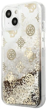 Панель Guess Peony Liquid Glitter для Apple iPhone 13 mini Gold (3666339025038)