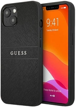 Панель Guess Saffiano Strap для Apple iPhone 13 mini Black (3666339023430)