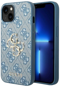 Etui plecki Guess Big Metal Logo do Apple iPhone 13 mini Blue (3666339024918)