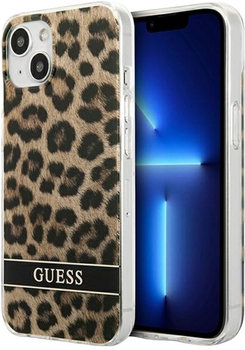 Etui plecki Guess Leopard do Apple iPhone 13 mini Brown (3666339047368)