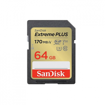 Карта памяти SanDisk 64GB SD class 10 UHS-I Extreme PLUS (SDSDXW2-064G-GNCIN) (160325)