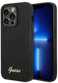 Панель Guess Glitter Script для Apple iPhone 14 Pro Black (3666339065140)