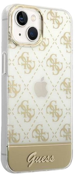 Панель Guess Pattern Script для Apple iPhone 14 Plus Gold (3666339090517)