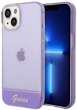 Etui plecki Guess Translucent do Apple iPhone 14 Plus Purple (3666339088279)