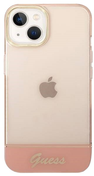 Etui plecki Guess Translucent do Apple iPhone 14 Pink (3666339088347)