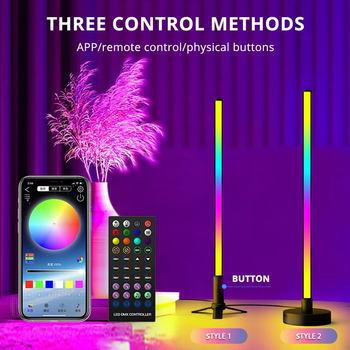 Светодиодные трубки RGB с управлением Bluetooth + пульт, настольные (sv2880)