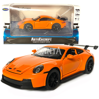 Іграшкова машинка металева Porsche 911 GT3, порше, помаранчевий