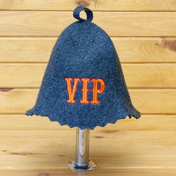 Шапка для сауни сірого кольору VIP