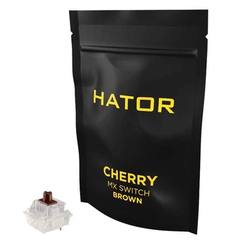Набор механических переключателей HATOR Hotswap Switch Cherry MX Brown 10 шт. (HTS-124)