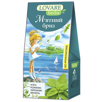 Чай Lovare М'ятний бриз 20*1,8 г трав'яний, пірамідки(18)