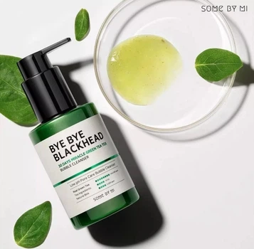 Маска-пінка від чорних цяток SOME BY MI Bye Bye Blackhead 30 Days Miracle Green TeaTox Bubble Cleanser 120 г