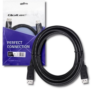 Kabel Qoltec DisplayPort v1.1 - DisplayPort v1.1 4K 5 m czarny (5901878504551)
