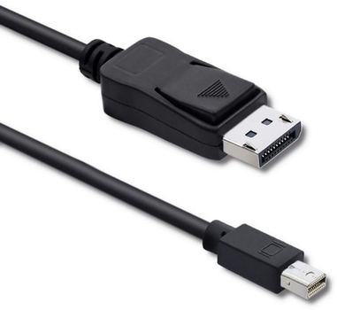 Кабель Qoltec Mini DisplayPort - DisplayPort 4K 1.8 m чорний (5901878504346)