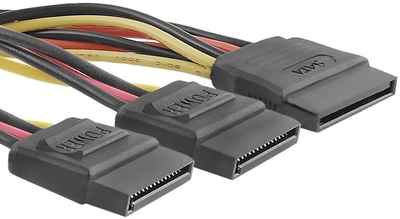 Kabel Qoltec rozgałęziacz SATA żeński - 2x SATA żeński 0.2 m (5901878523132)