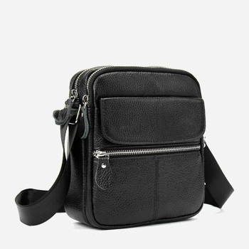 Сумка-планшет мужская кожаная Tiding Bag M56-1189A Черная