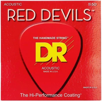 Струны для акустической гитары DR STRINGS RED DEVILS ACOUSTIC - CUSTOM LIGHT (11-50)