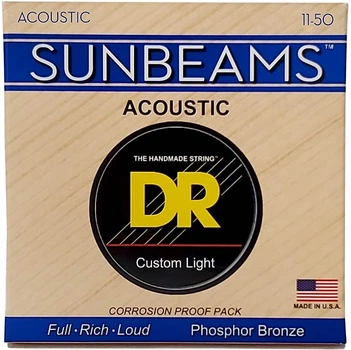 Струны для акустической гитары DR STRINGS SUNBEAM ACOUSTIC PHOSPHOR BRONZE - CUSTOM LIGHT (11-50)