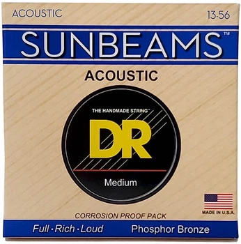 Струны для акустической гитары DR STRINGS SUNBEAM ACOUSTIC PHOSPHOR BRONZE - MEDIUM (13-56)