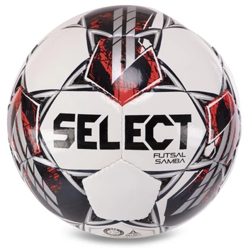 М'яч футзальний №4 SELECT FUTSAL SAMBA FIFA (V22, білий-сірий) (Z-SAMBA-WGR)