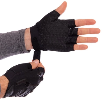 Перчатки для охоты и рыбалки с открытыми пальцами MECHANIX BC-4926 Цвет: Черный размер: L