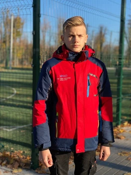 Куртка термозима SPEED A-CLUB для підлітка 10-16 років арт.486, Червоний, 140