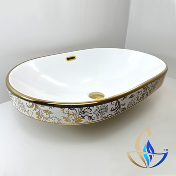 Раковина врізна овальна SIA Luxuria White Glamor 600x400x140 A194