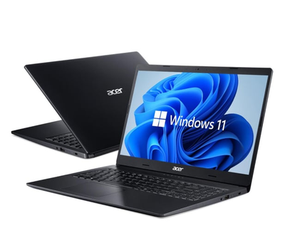 Ноутбук Acer Aspire 3 / Athlon 3050U, 2 ядра / 8 GB RM / SATA III 64 GB + M.2 PCIe 240 GB / серебристый