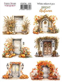 Набор наклеек (стикеров) Фабрика Декору 6 шт bright autumn #370, 1 лист, FDSTK-370