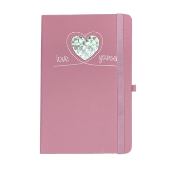 Книжка записна BM.255101-10 CARINO на гумці 96 арк рожев 136х207 мм клітинка(10)