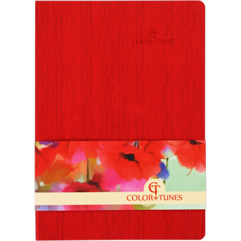 Блокнот діловий BM.295000-05 COLOR TUNES А5, 96 арк, чистий, обкладинка штучна шкіра, червоний (50)
