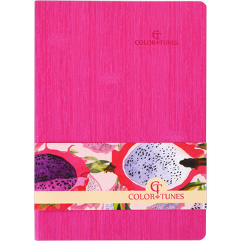 Блокнот діловий BM.295200-10 COLOR TUNES А5, 96 арк, лінія, обкладинка штучна шкіра, рожевий (50)
