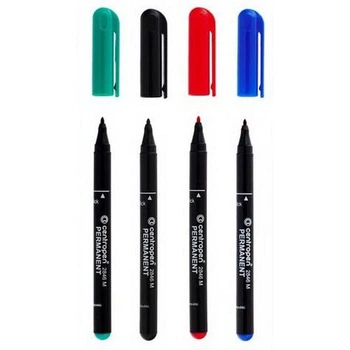 Комплект з 4-х маркерів Centropen Permanent 1 мм асорті (2846/4/bl)