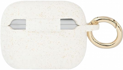Etui CG Mobile Guess Silicone Glitter do AirPods Pro Biały (3666339010249)