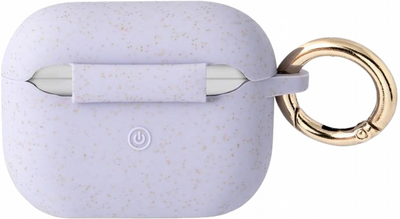 Etui CG Mobile Guess Silicone Glitter do AirPods Pro Fioletowy (3666339010300)