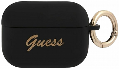 Чохол CG Mobile Guess Silicone Vintage Script для AirPods Pro Black (3666339009977)