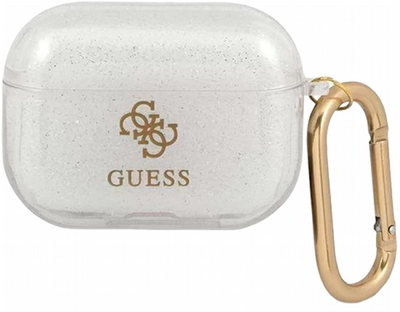 Etui CG Mobile Guess Glitter Collection do AirPods Pro Przezroczysty (3666339009915