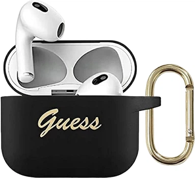 Чохол CG Mobile Guess Silicone Vintage Script для AirPods 3 Black (3666339009984)