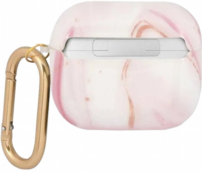Etui CG Mobile Guess Marble Collection do AirPods 3 Różowy (3666339010195)