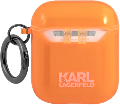 Etui CG Mobile Karl Lagerfeld Choupette do AirPods 1 / 2 Pomarańczowy (3666339009281)