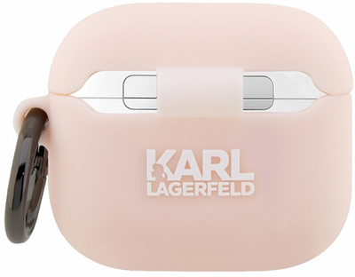 Etui CG Mobile Karl Lagerfeld Silicone Choupette Head 3D do AirPods 3 Różowy (3666339087975)