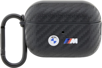 Etui CG Mobile BMW Carbon Double Metal Logo BMAP2WMPUCA2 do AirPods Pro 2 Czarny (3666339123840)
