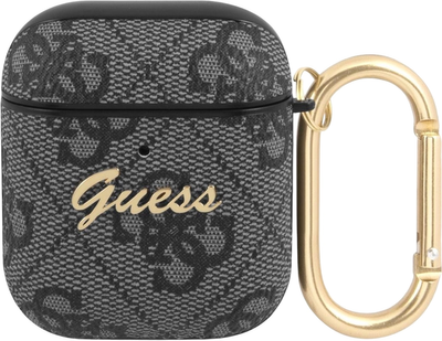 Etui CG Mobile Guess 4G Script Metal Collection GUA24GSMK do AirPods 1 / 2 Szary (3666339009694)