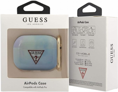 Etui CG Mobile Guess Tie Dye Collection GUACAPTPUMCGC02 do AirPods Pro Niebieski (3700740485569)