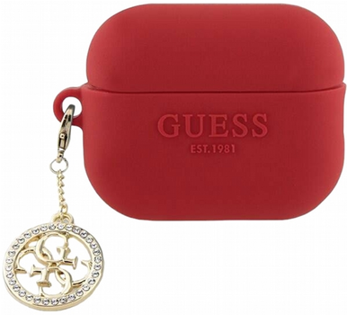 Чохол CG Mobile Guess 3D Rubber 4G Diamond Charm GUAP23DSLGHDF для AirPods Pro 2 Red (3666339171308)